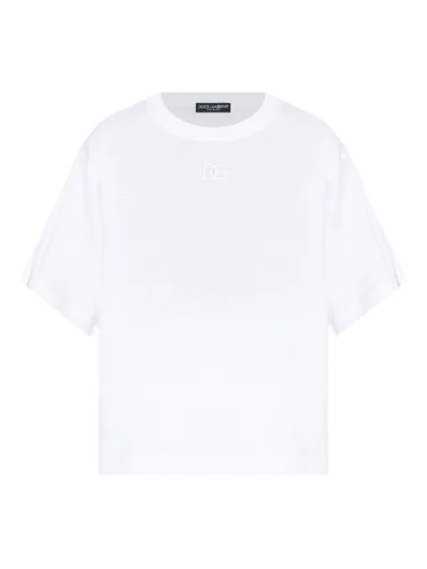 Dolce & Gabbana logo-embroidered short-sleeve T-shirt