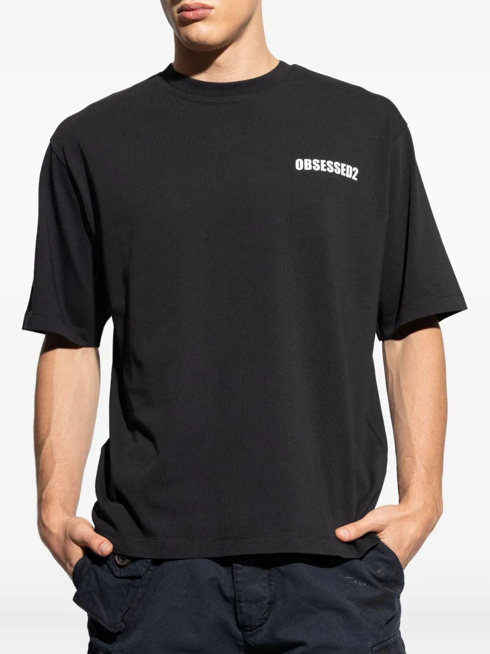 DSQUARED2 T-shirt met logoprint Zwart