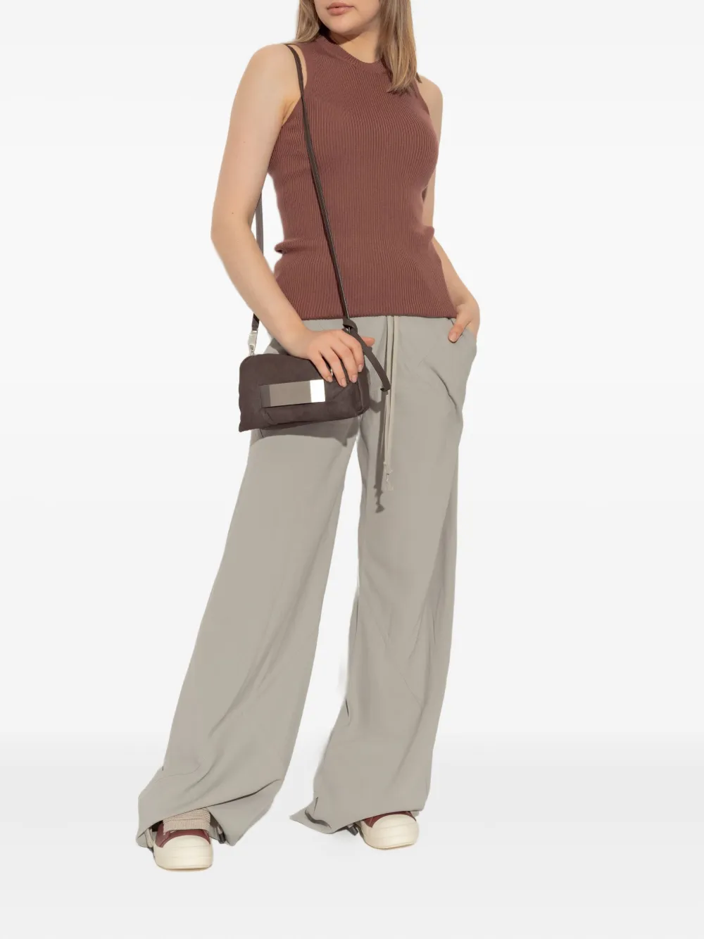 Rick Owens ribbed-knit sleeveless tank top | Vests & Tank Tops | Image 2