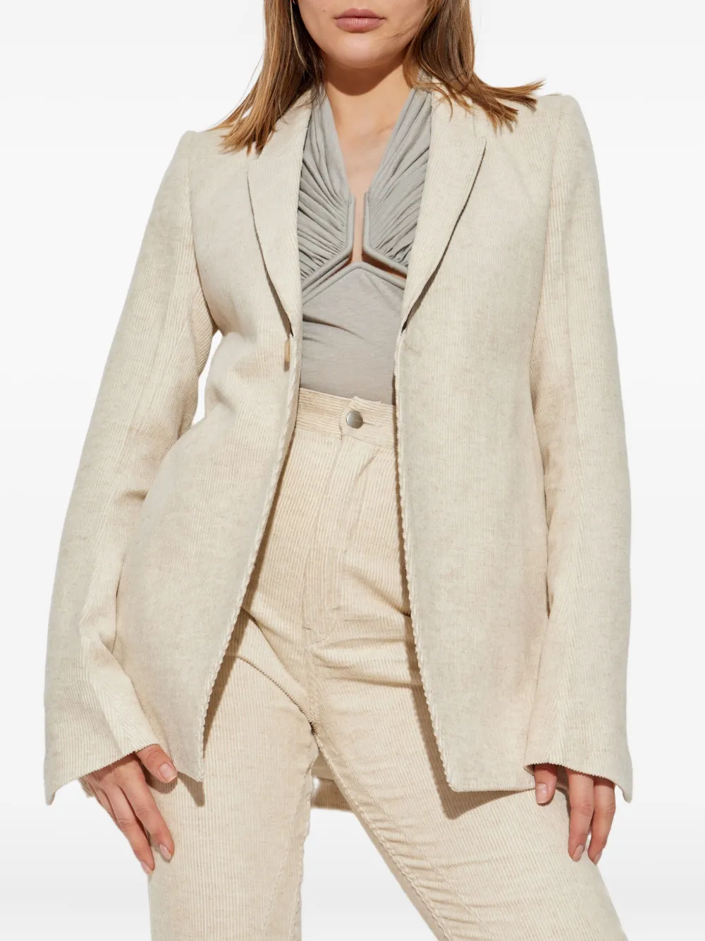 Rick Owens corduroy blazer Beige