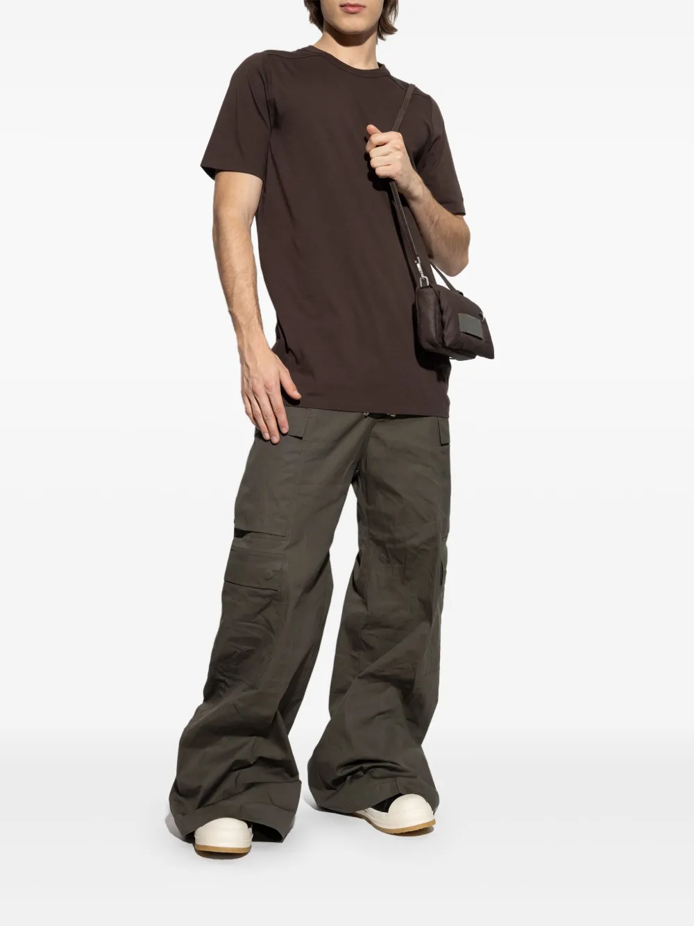 Rick Owens T-shirt met ronde hals - Bruin
