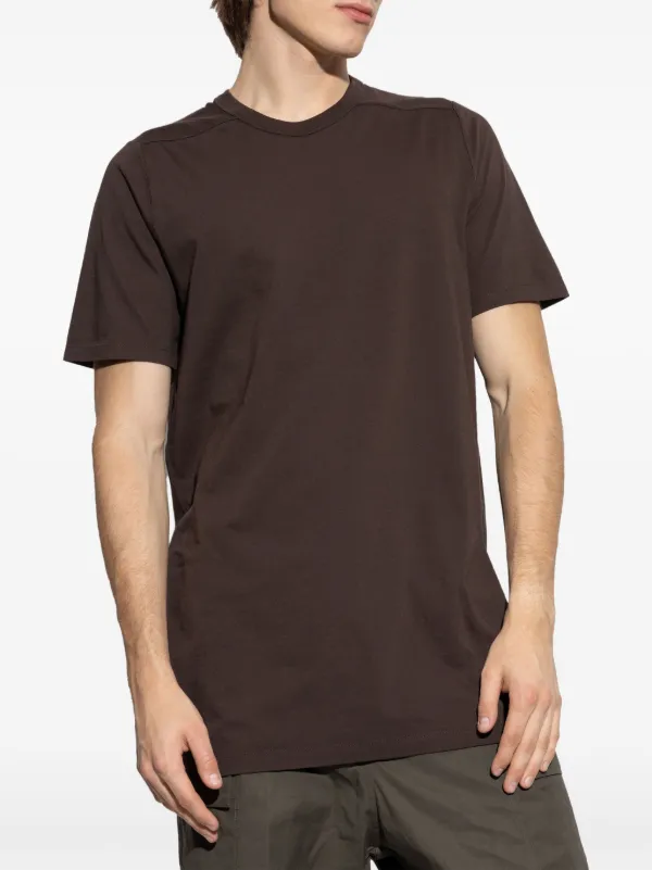 トップス RICK OWENS CREWNECK SHORT SLEEVE TEE Rick Owens short-sleeve crew-neck T-shirt | Brown | FARFETCH