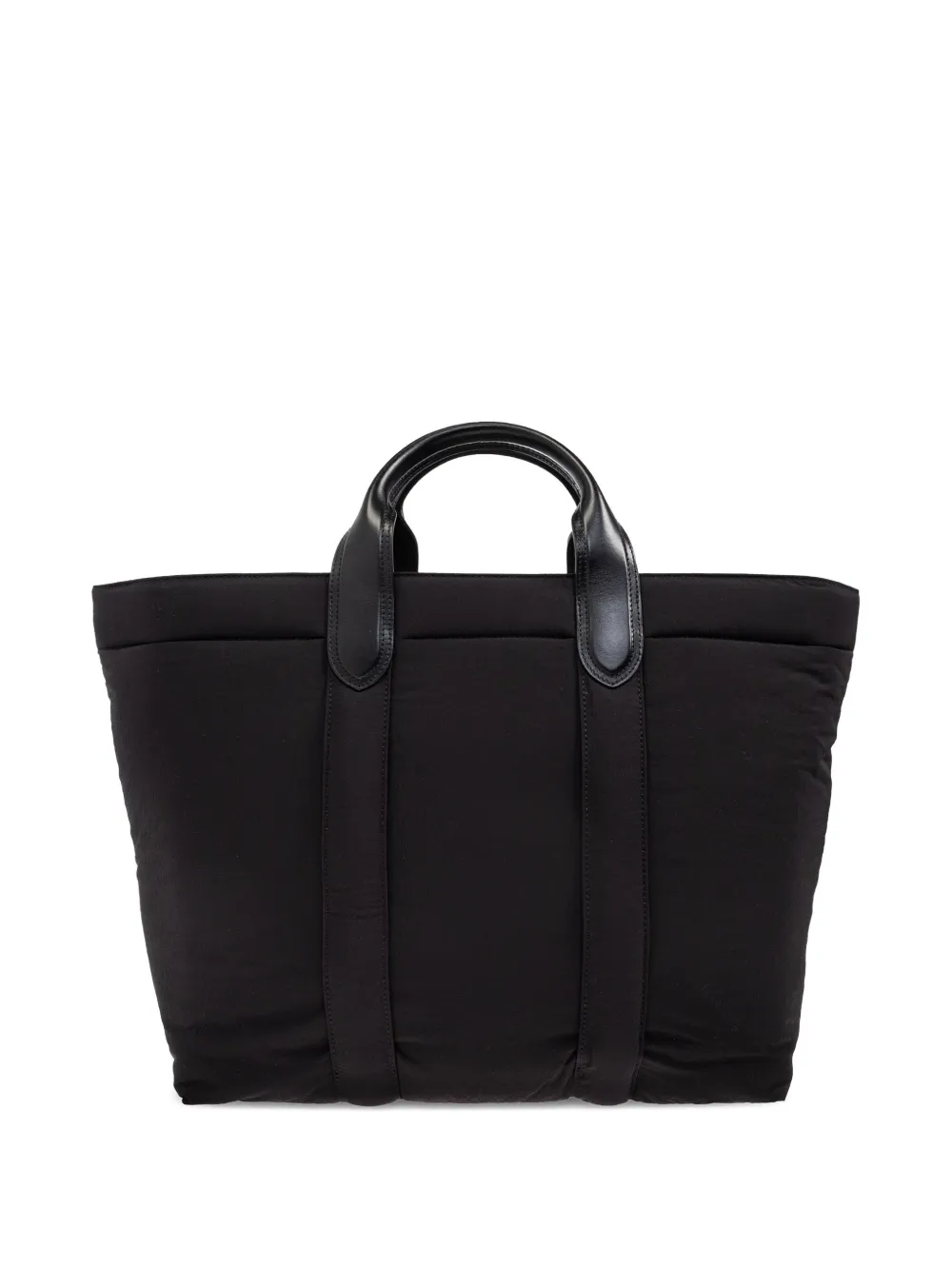 Jacquemus The Bambino padded leather-handle tote bag Zwart