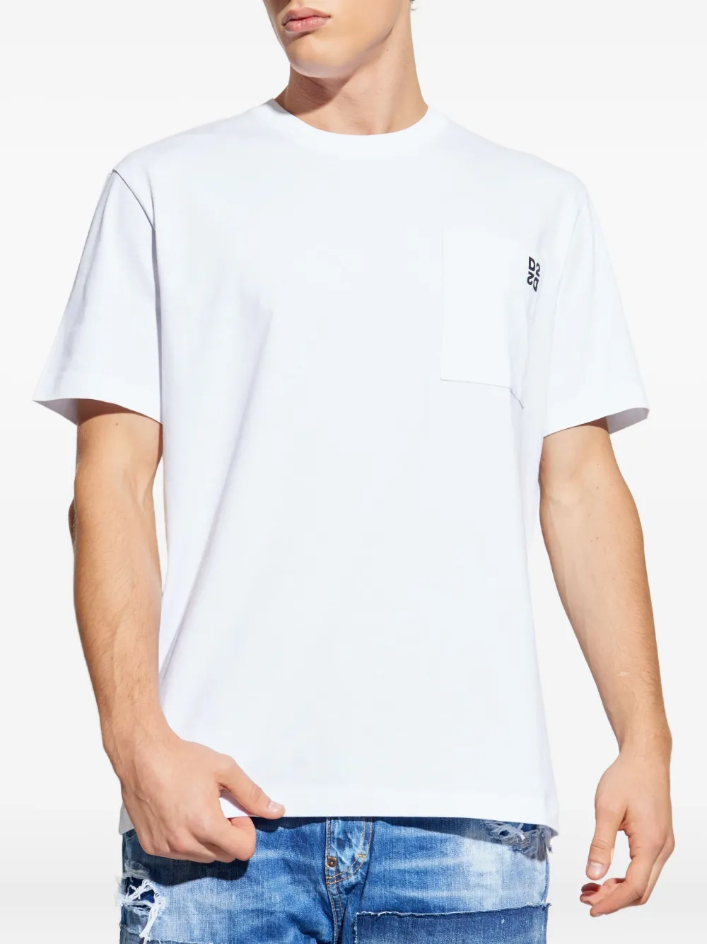 DSQUARED2 T-shirt met logoprint Wit