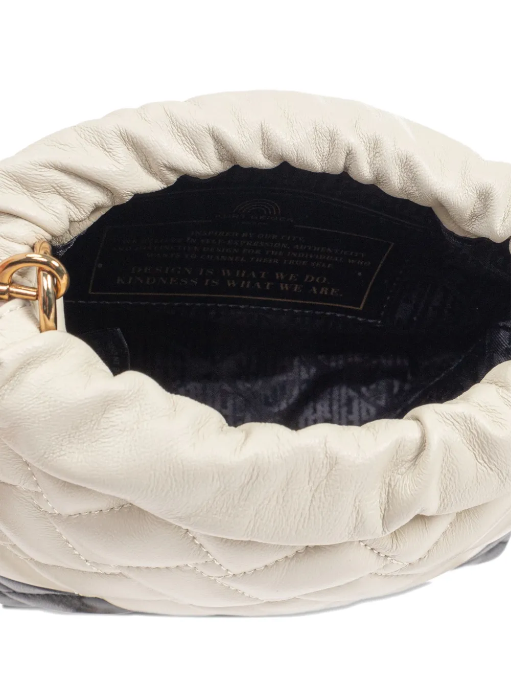Kurt Geiger London Kensington quilted drawstring bag Zwart