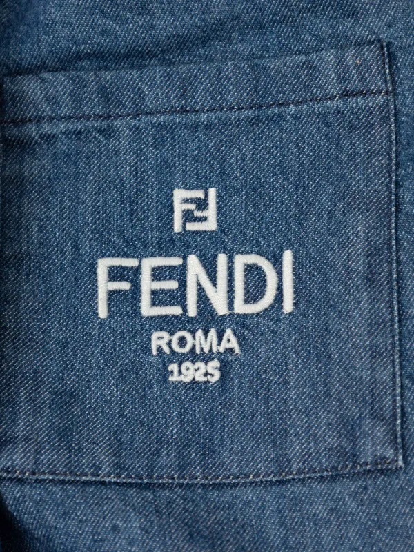 Fendi Kids モノグラム デニムパンツ | ブルー | FARFETCH JP