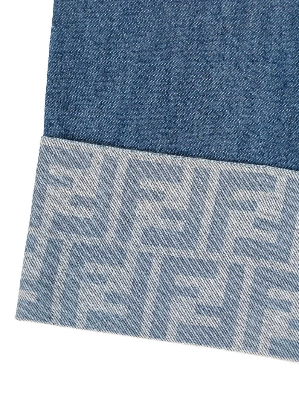 Fendi Kids Spijkerbroek met FF-logo Blauw