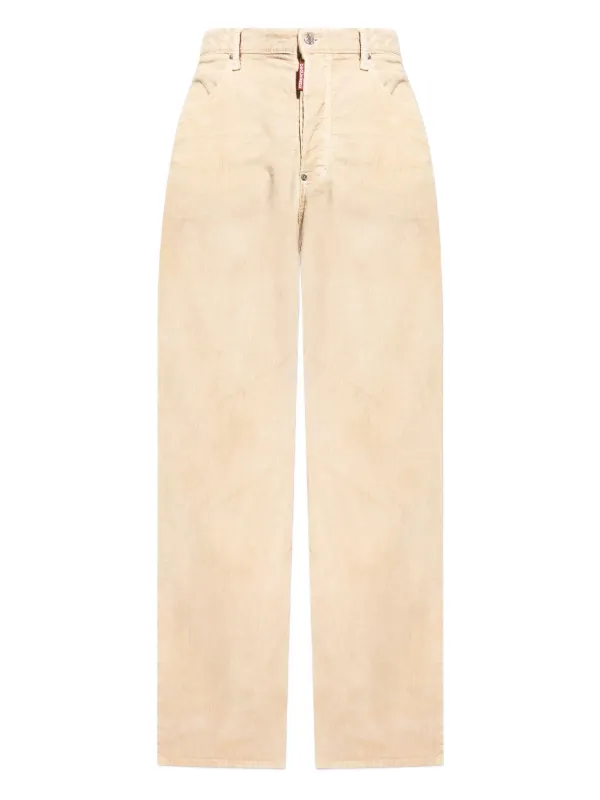 【関税込 日本発送】DSQUARED2 コーデュロイワイドパンツ DSQUARED2 コーデュロイ ワイドパンツ | ニュートラル | FARFETCH JP