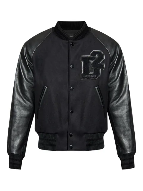 DSQUARED2 logo-patch bomber jacket