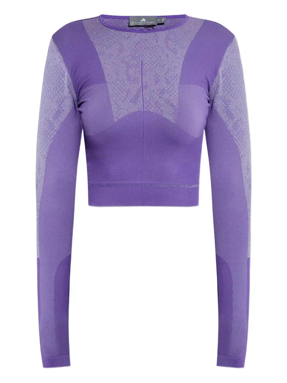 snakeskin-pattern long-sleeve top