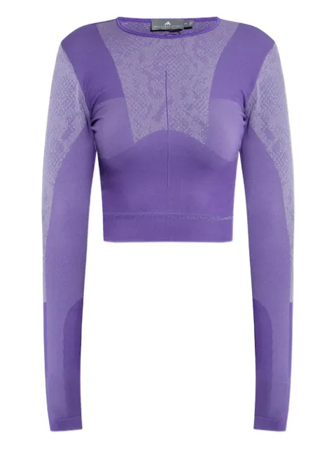 adidas by Stella McCartney snakeskin-pattern long-sleeve top
