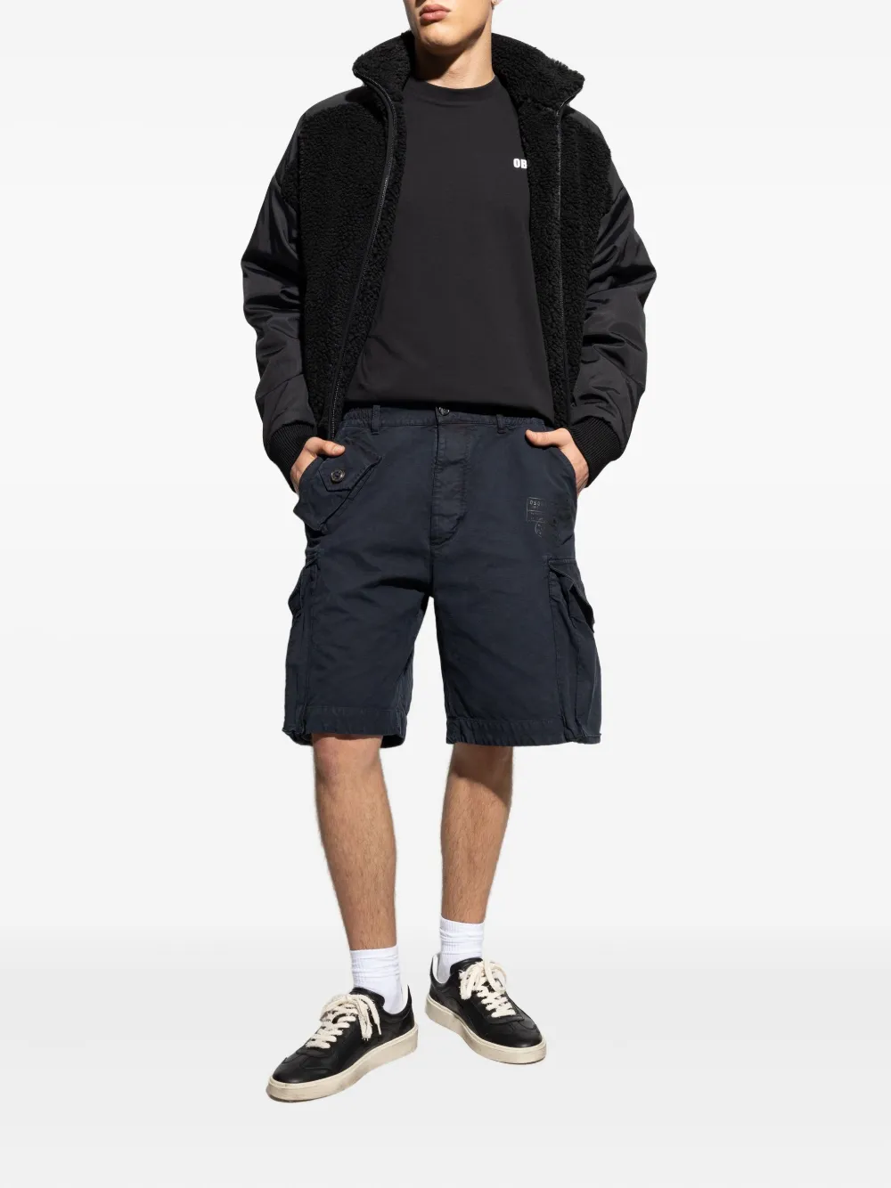 DSQUARED2 Bomberjack met rits Zwart