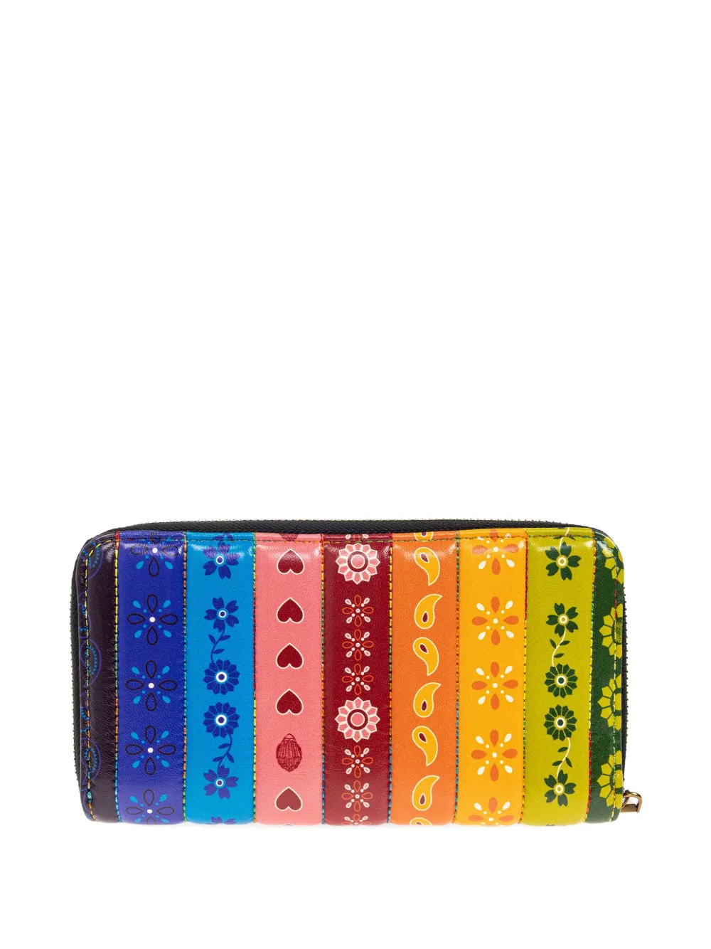 Kurt Geiger London printed zip-around wallet Geel