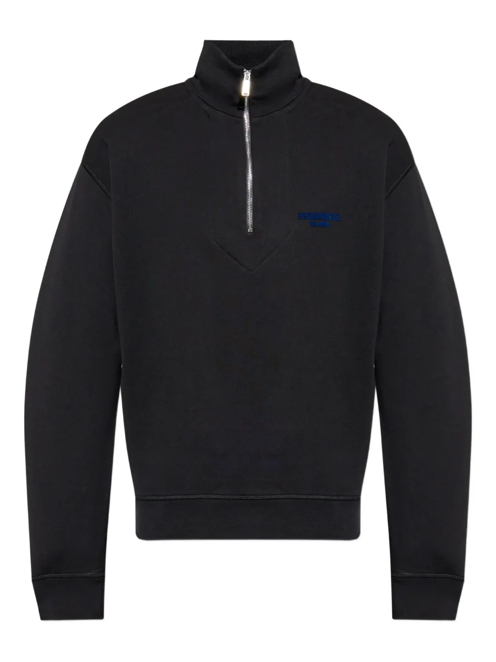 DSQUARED2 Sweater met geborduurd logo Zwart