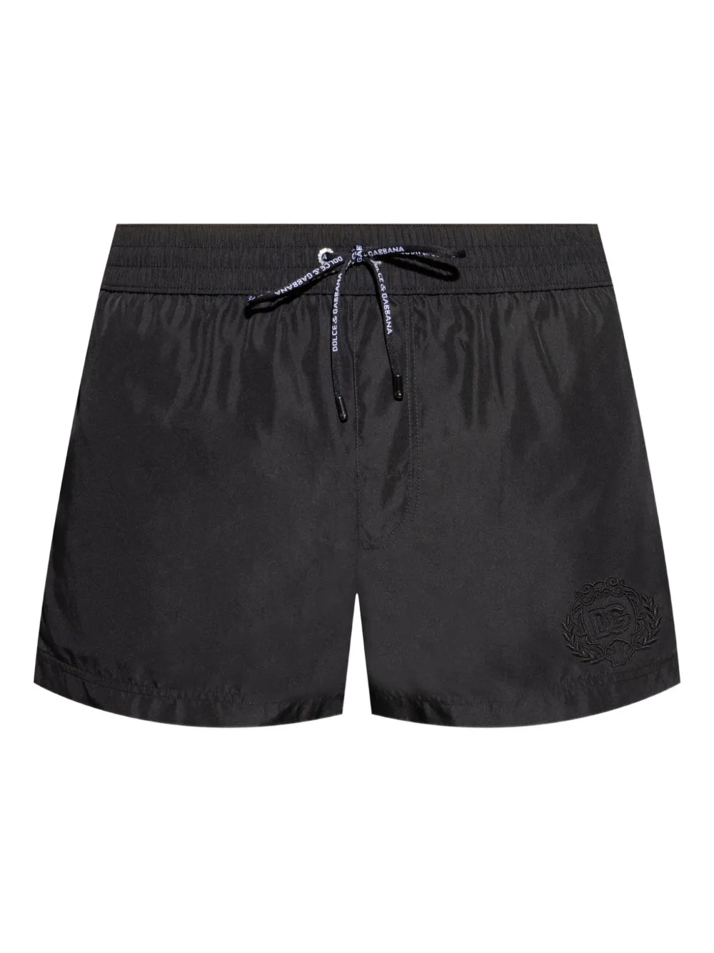 Dolce & Gabbana logo-embroidered drawstring swim shorts Zwart