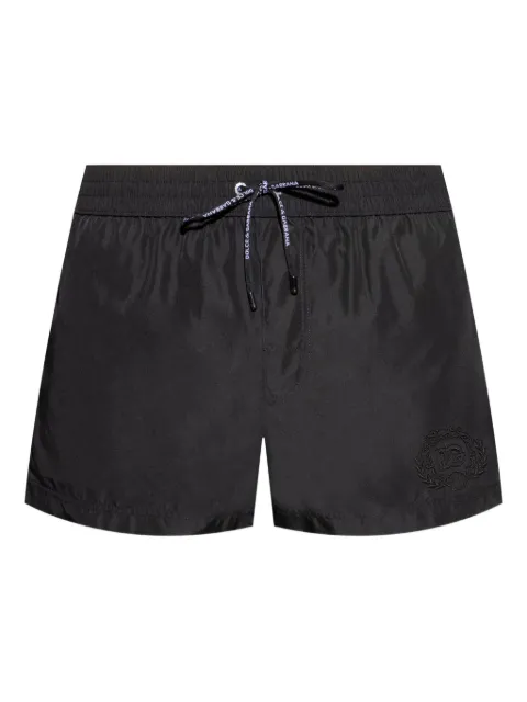 Dolce & Gabbana logo-embroidered drawstring swim shorts