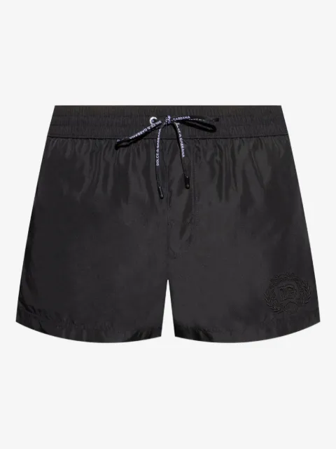 Dolce & Gabbana logo-embroidered drawstring swim shorts
