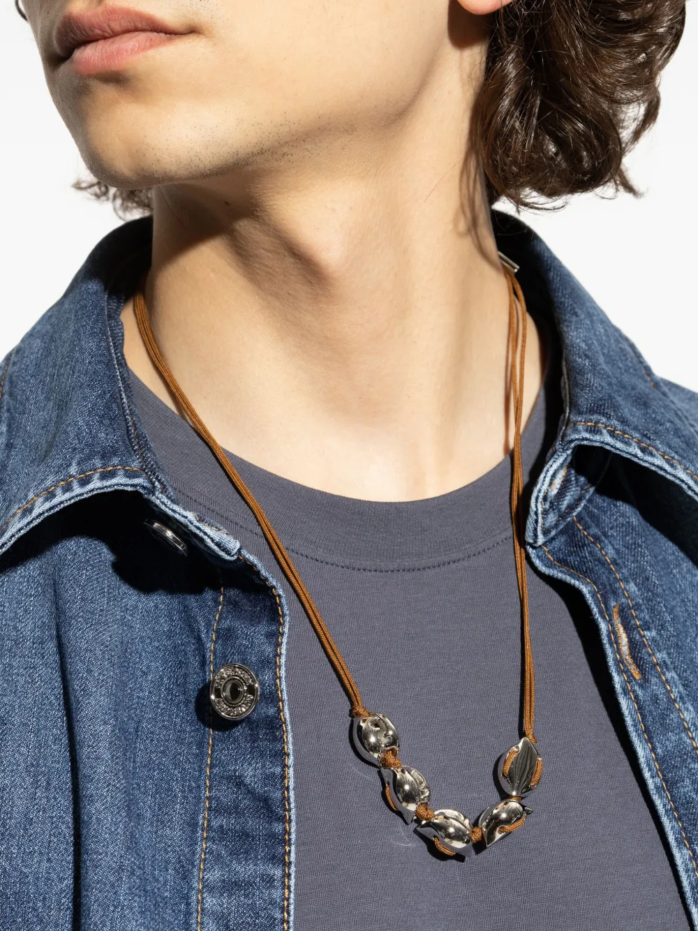 FENDI oval-shape cord necklace | Image 2