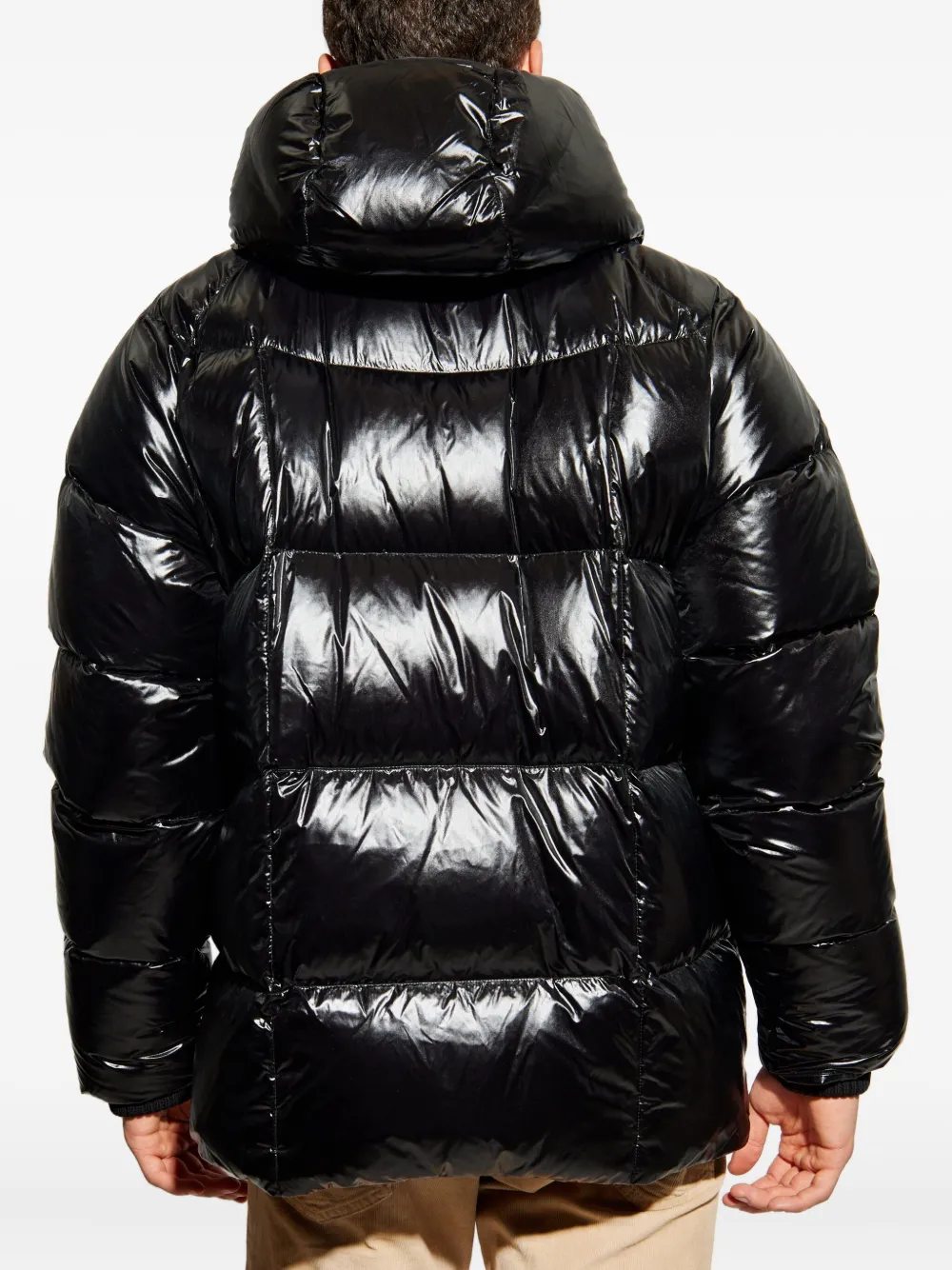 DSQUARED2 hooded puffer jacket Zwart