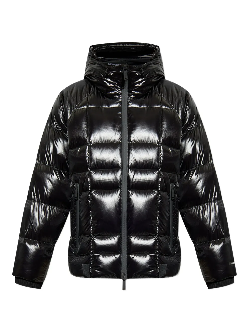 DSQUARED2 hooded puffer jacket Zwart