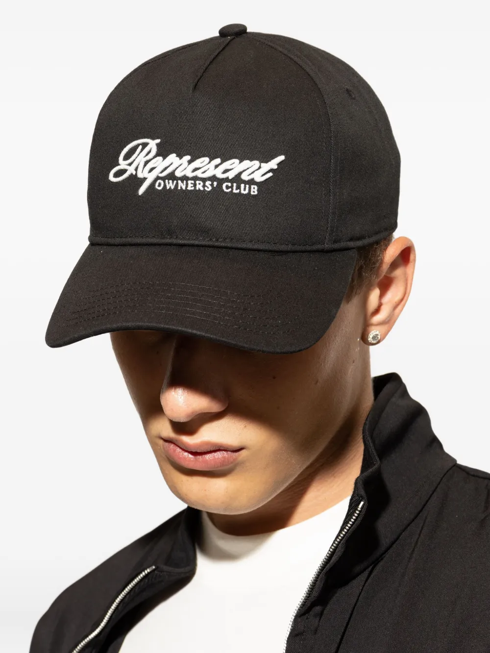 Represent script-logo baseball cap Zwart