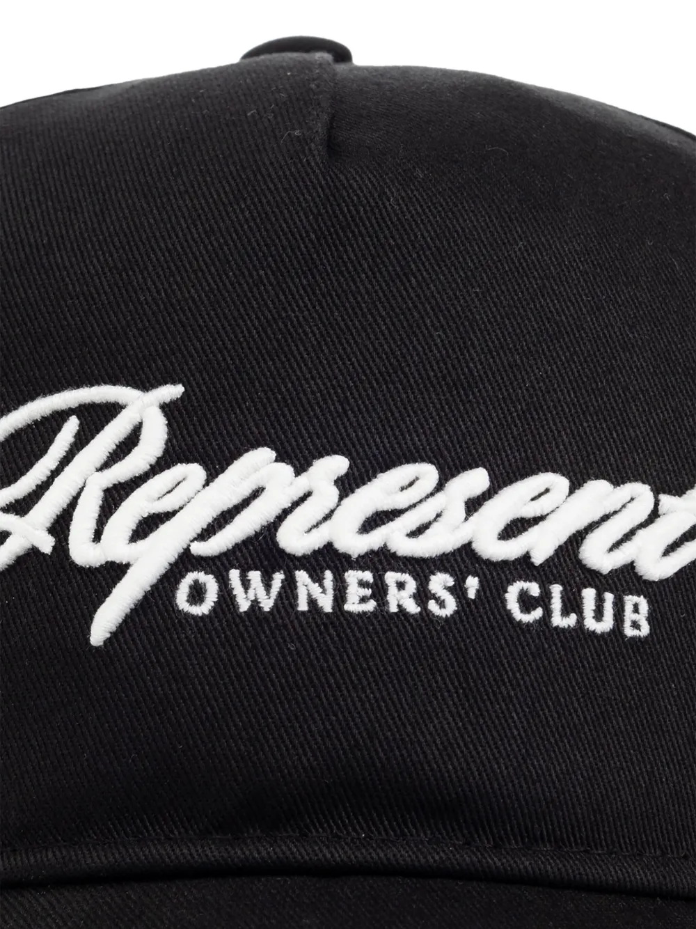 Represent script-logo baseball cap Zwart