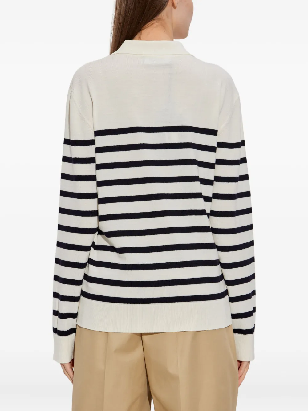 DSQUARED2 Gestreepte trui met polokraag Wit