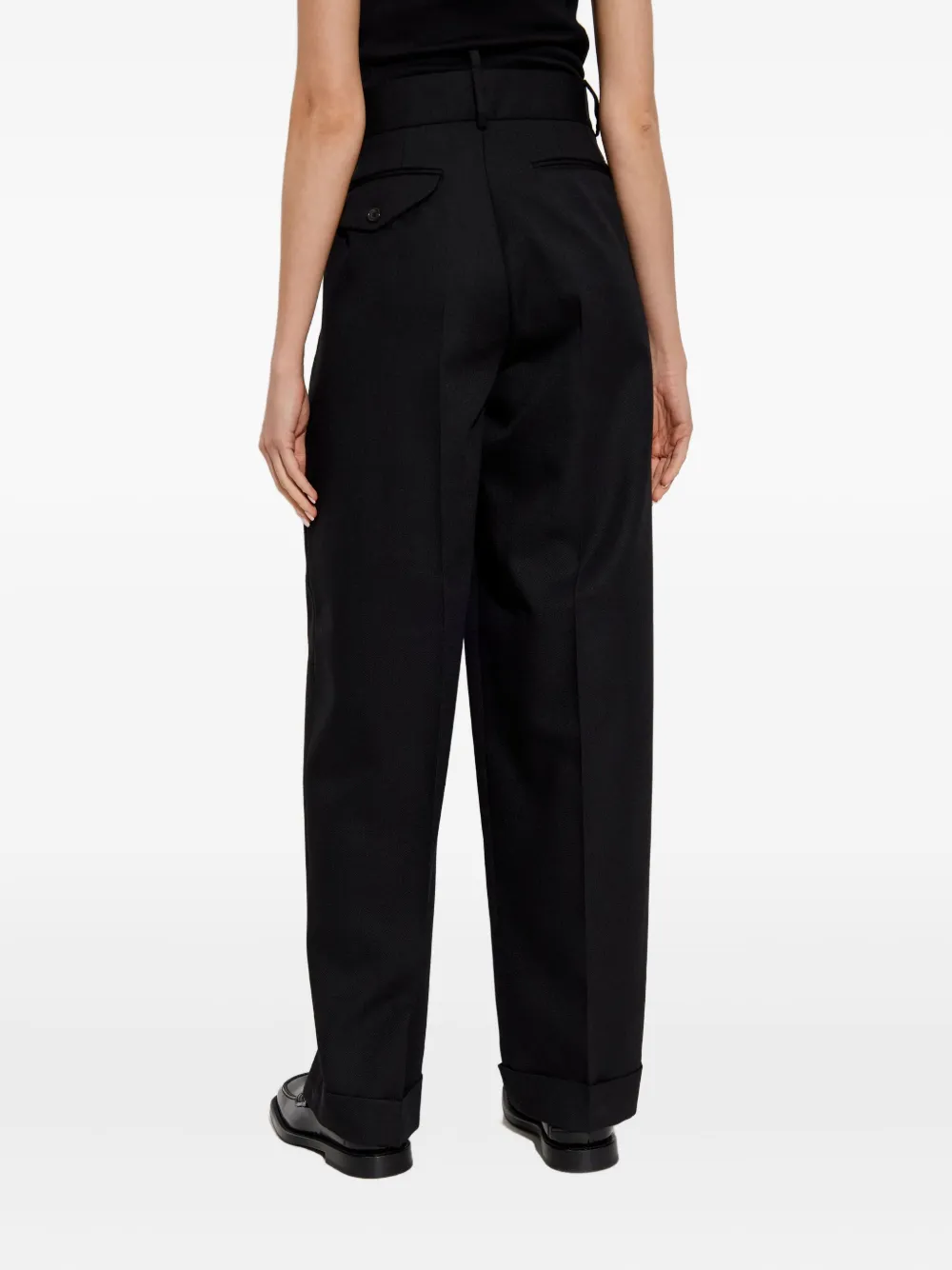 DSQUARED2 Wollen plooibroek Zwart