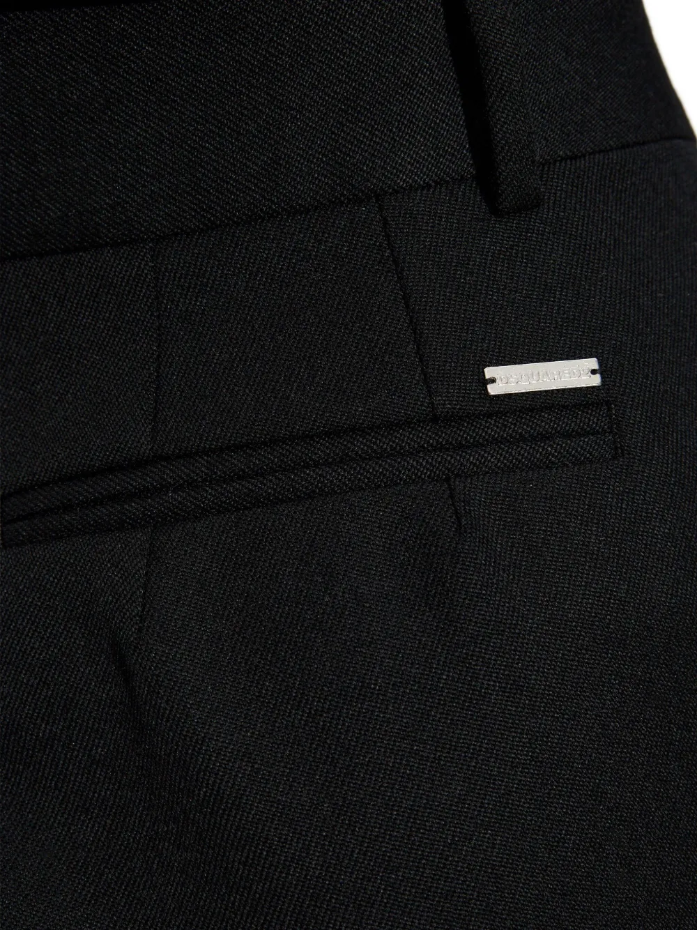 DSQUARED2 Wollen plooibroek Zwart