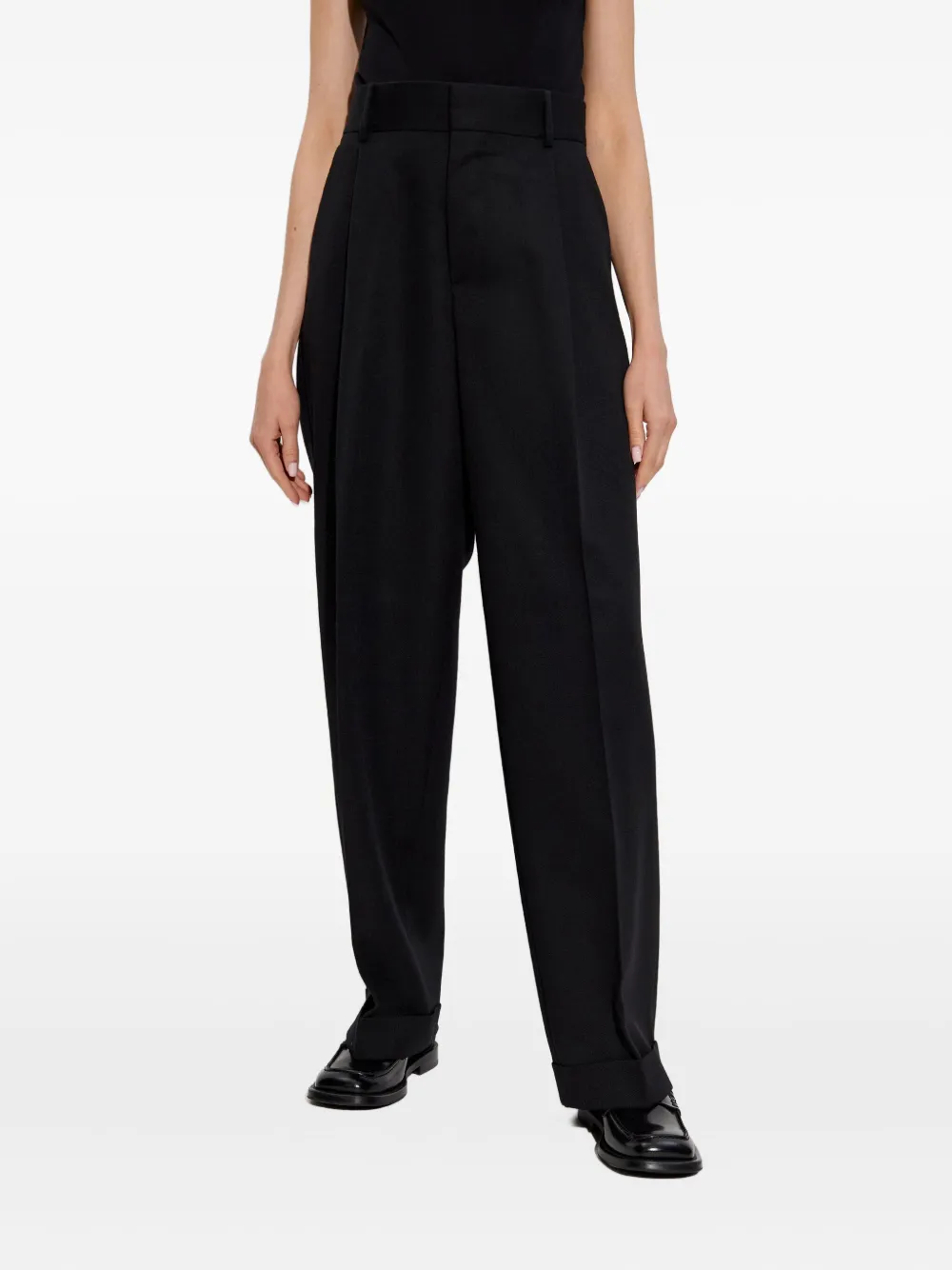 DSQUARED2 Wollen plooibroek Zwart