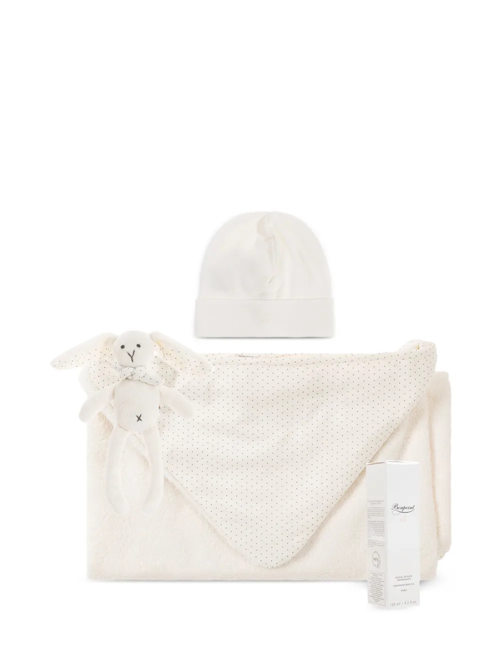Bonpoint hooded dot-print gift set Beige