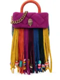 Kurt Geiger London micro Kensington quilted fringe bag - Pink