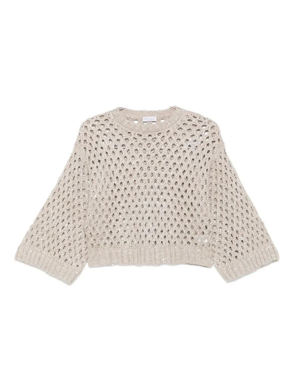 Brunello Cucinelli Opengebreide trui Beige