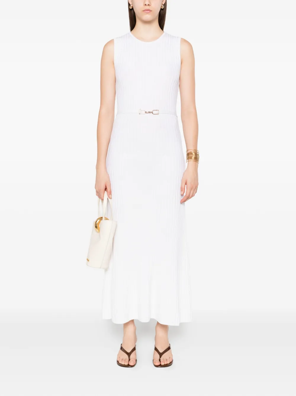 Gabriela Hearst Mouwloze jurk Beige