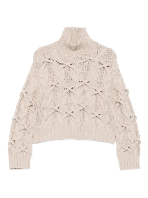 Brunello Cucinelli Kaschmirpullover mit Zopfmuster