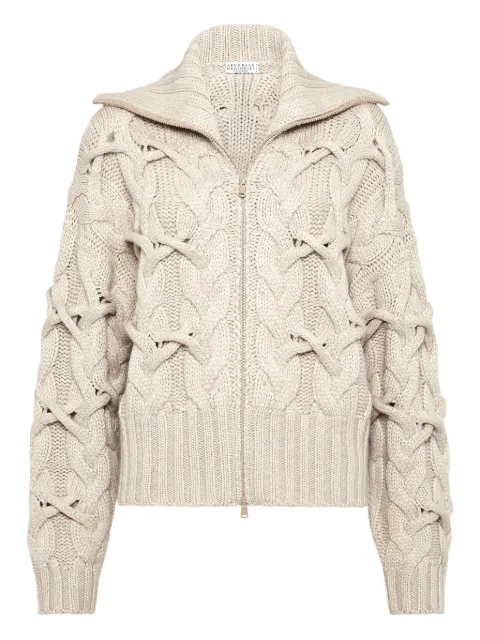Brunello Cucinelli cable-knit cashmere cardigan