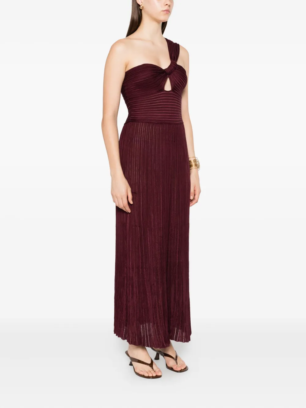 Gabriela Hearst Geplooide jurk Rood