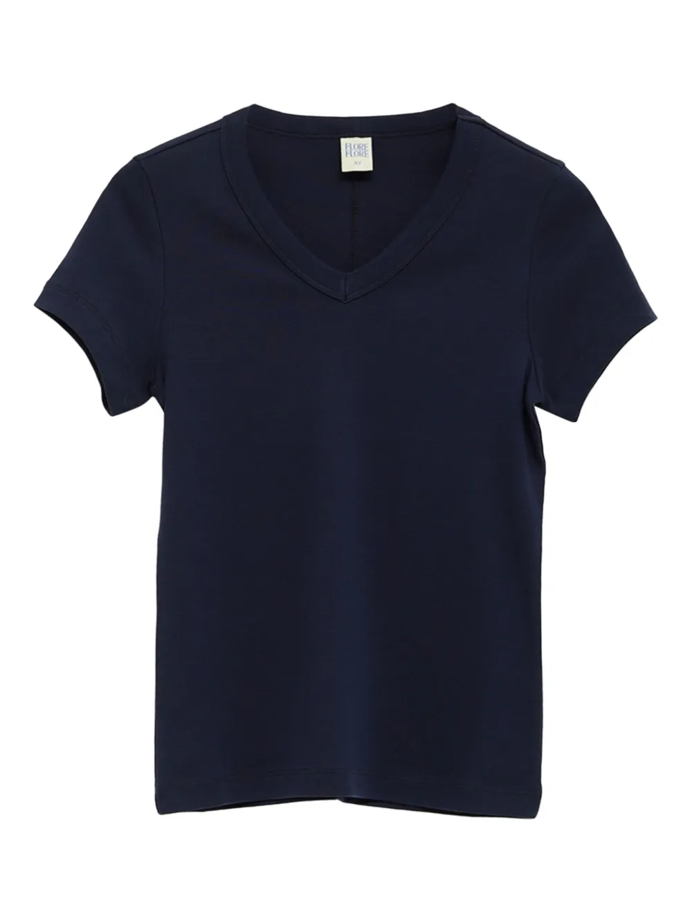 FLORE FLORE Jill Baby Tee v-neck short-sleeve T-shirt | Blue | Image 1