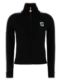 Casablanca stripe-detail zip-up cardigan - Black