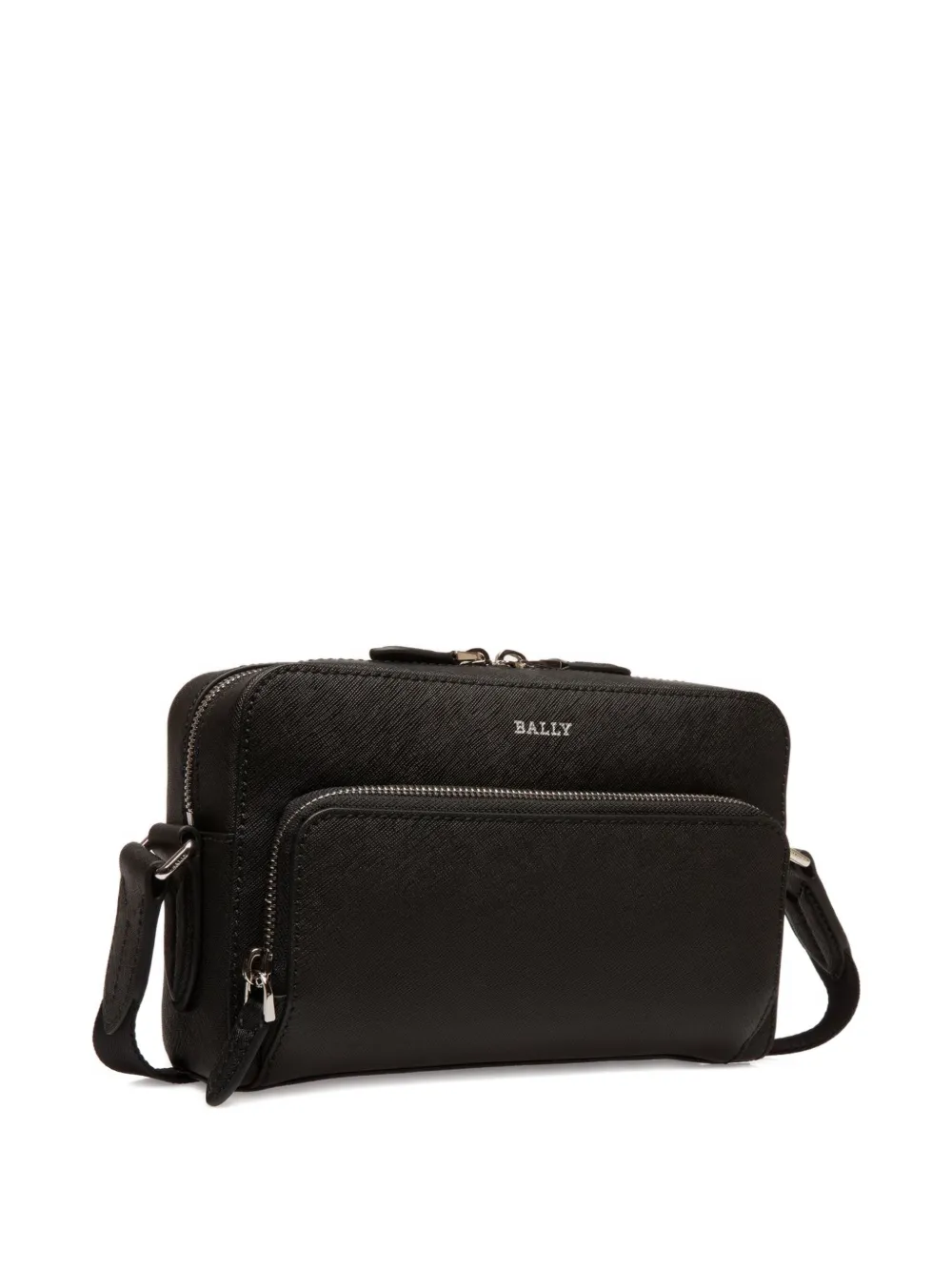 Bally Leren messengertas - Zwart