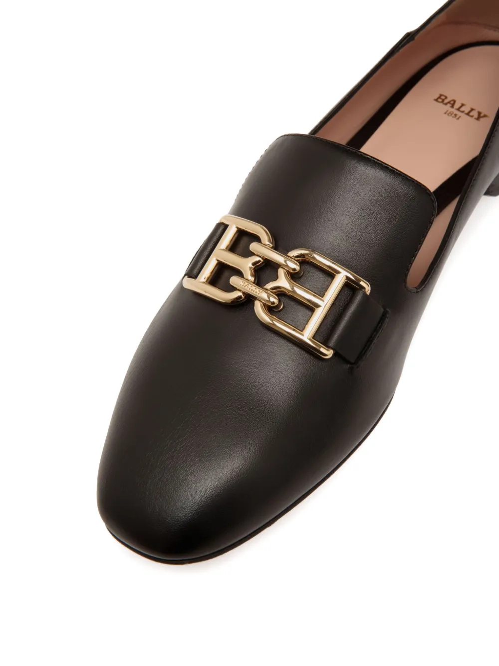 Bally leather buckle loafers Black