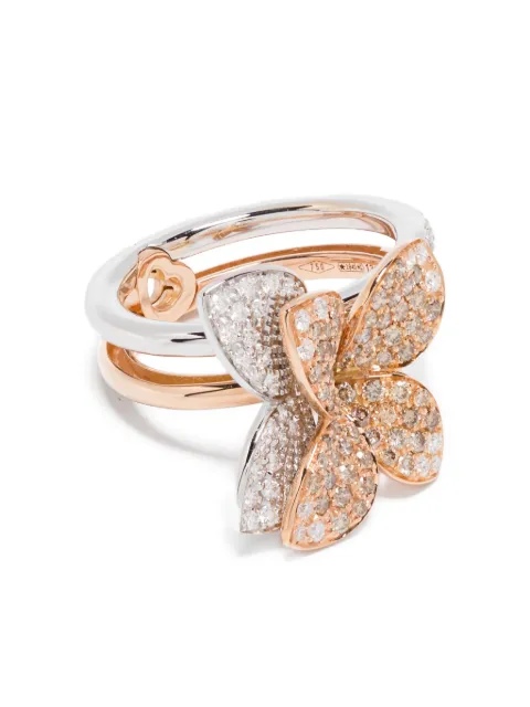 Pasquale Bruni 18K rose and white gold Petit Garden Libellule diamond ring