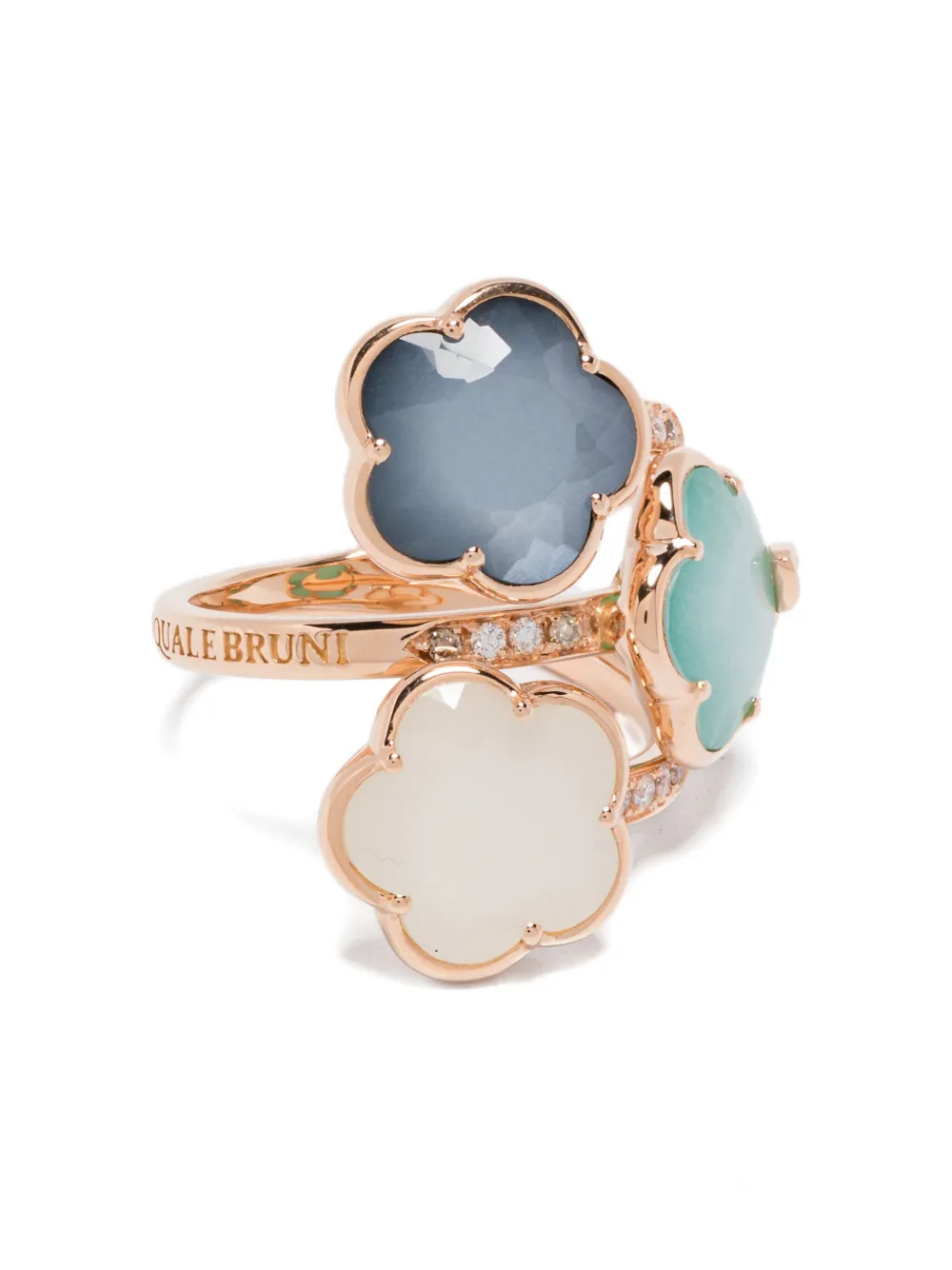 Pasquale Bruni 18K rose gold Petit Joli Lunaire multi-stone ring - ピンク Pasquale Bruni 18K rose gold Petit Joli Lunaire multi-stone ring - ピンク