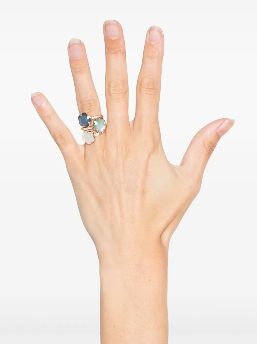  Pasquale Bruni 18k Rose Gold Petit Joli Lunaire Multi-stone Diamond Ring - Pink 