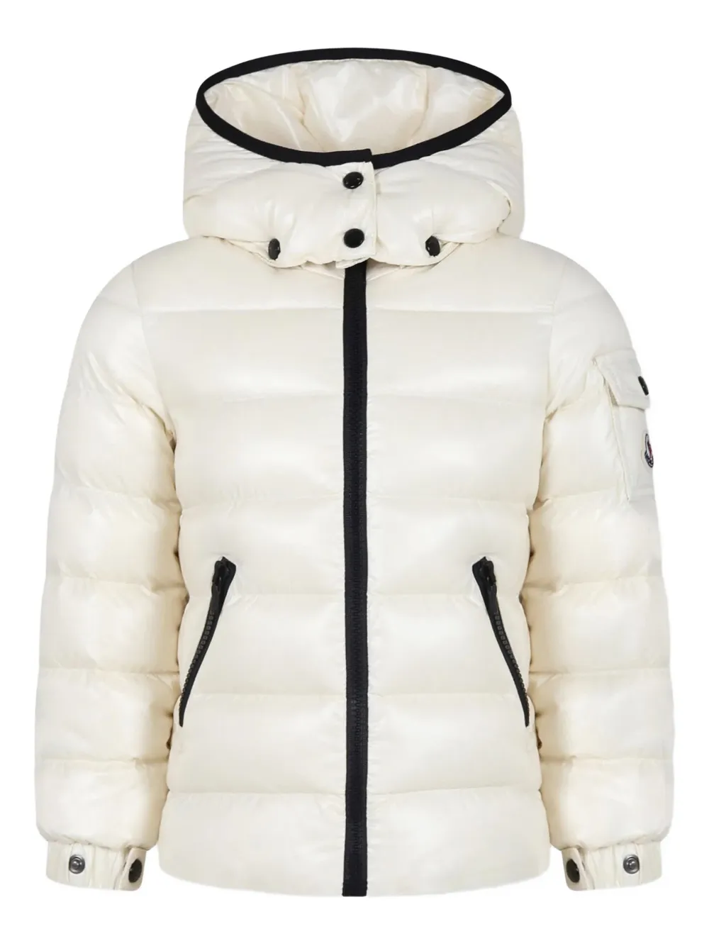 Moncler Enfant Bady gewatteerd jack met capuchon Beige