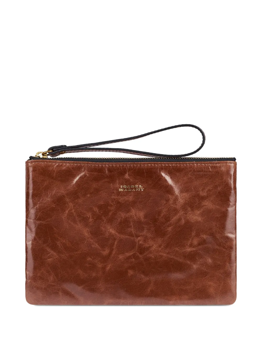 ISABEL MARANT small Mino leather clutch bag | Brown | Image 1