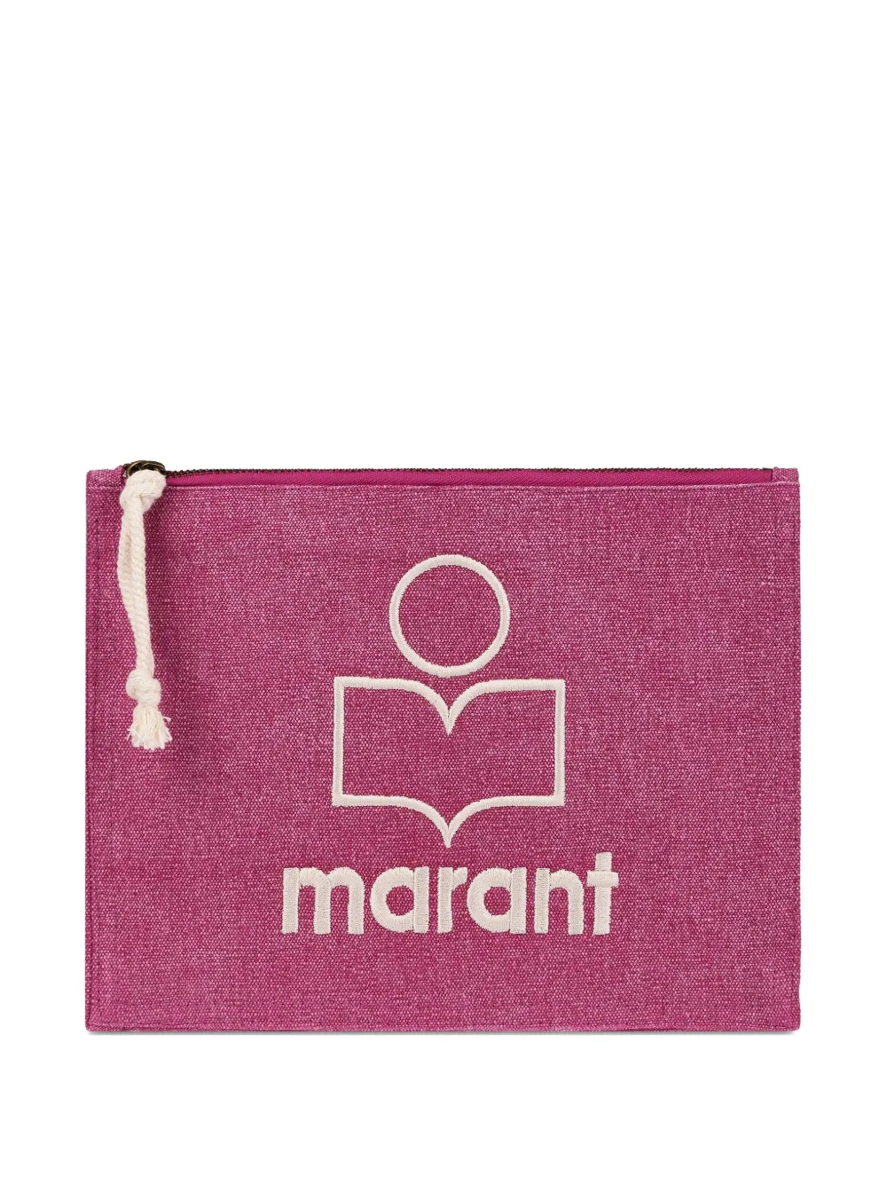 ISABEL MARANT small Netia cotton clutch bag | Pink | Image 1