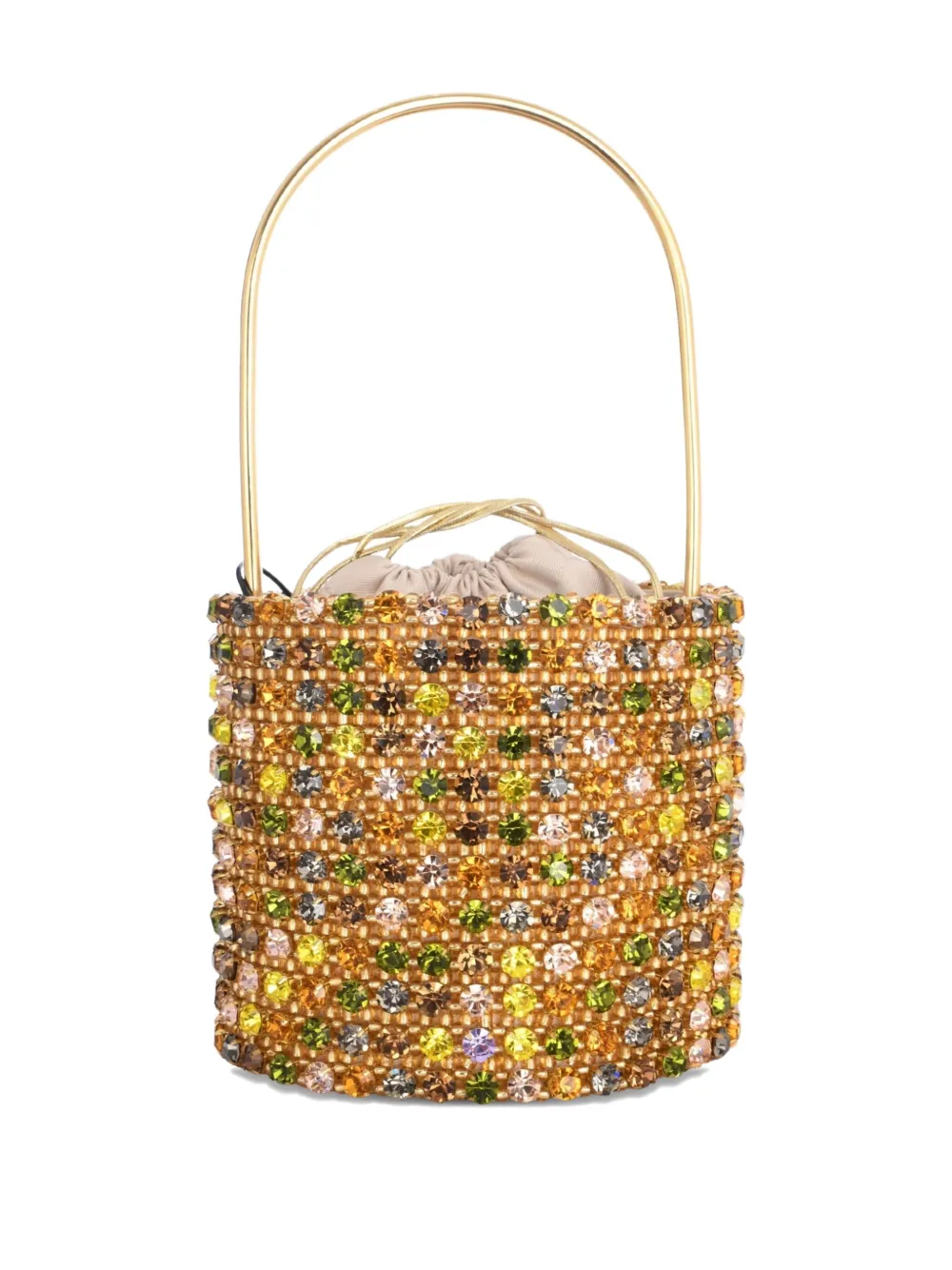 Vanina Nuances crystal-embellished bucket bag Goud