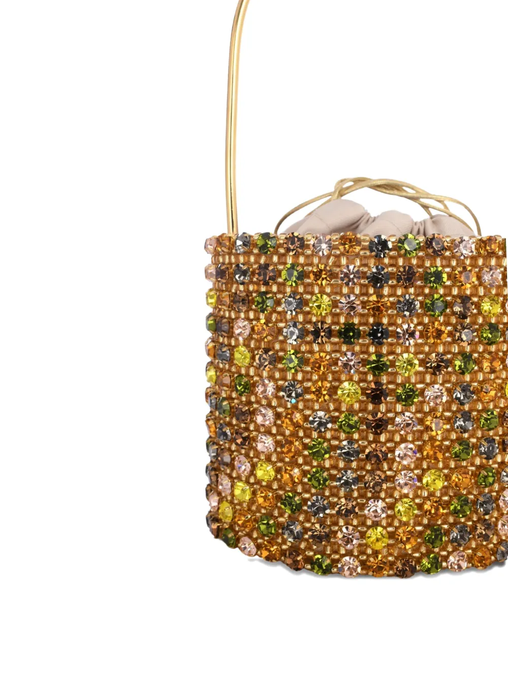 Vanina Nuances crystal-embellished bucket bag Goud