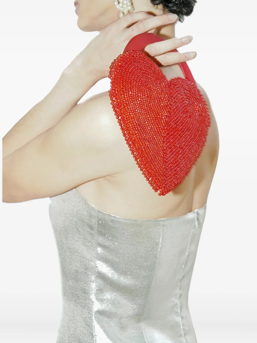Vanina Reine de Coeur beaded heart clutch bag | Image 2